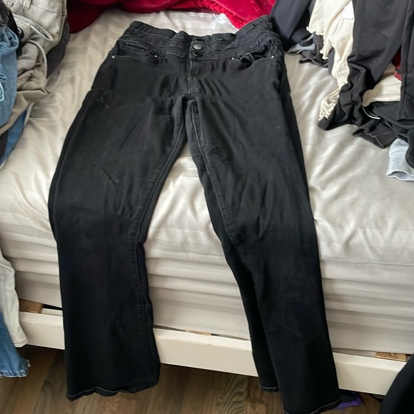 Black Flared Bootcut Jeans - Picture 1 of 6